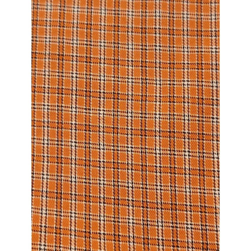 Wrangler Quality Orange Plaid Long Sleeve Button Down Shirt 2XL Wrinkle Resist - Picture 5 of 10